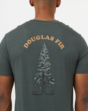 Green-Crew-Neck-Short-Sleeve-Graphic-T-Shirt