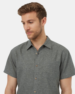 Green-Hemp-Button-Up-Shortsleeve-Shirt