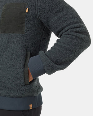 Green-Mock-Neck-Relaxed-Fit-Fleece-Zip-Up