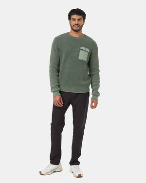 Green-Organic-Cotton-Pocketed-Crew-Neck-Sweater