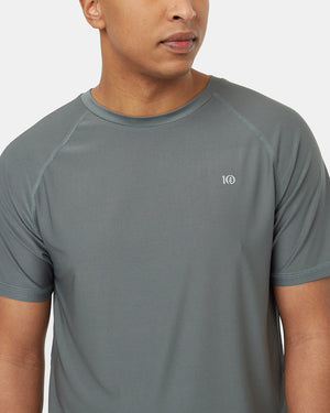 Green-Quick-dry-Crew-Neck-Shortsleeve-T-Shirt