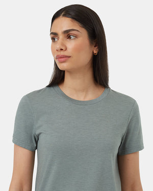 Green-Recycled-Polyester-Crew-Neck-T-Shirt