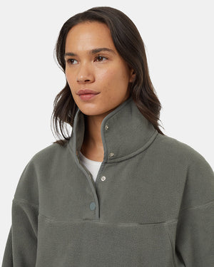 Green-Recycled-Polyester-High-Snap-Neck-Sweater