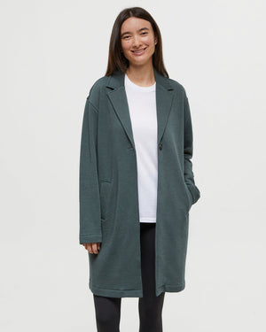 Green-Relaxed-Fit-Fleece-Coat