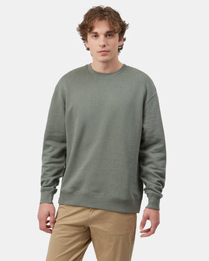 Green Men's Long Sleeve Crew Neck Sweatshirt