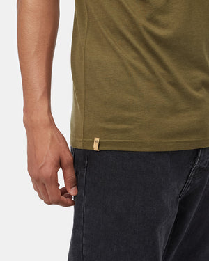 Green Recycled Polyester Crew Neck Tee