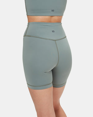 Green Women's High-Rise Biker Shorts