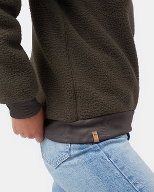 Green Women's Sherpa Sweatshirt