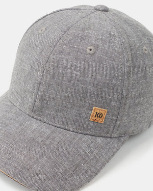 Grey-Adjustable-Cork-Baseball-Cap
