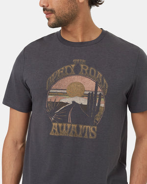 Grey-Crew-Neck-Graphic-Shortsleeve-T-Shirt