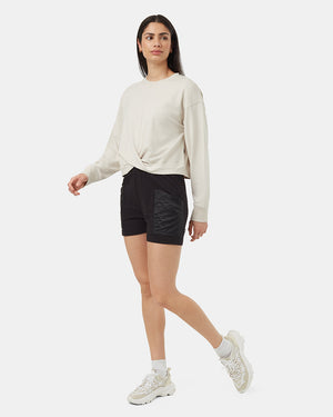 Grey-Ribbed-Crew-Neck-Twisted-Front-Sweatshirt