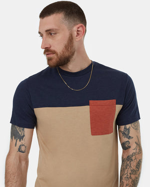 Multi-Recycled-Polyester-Crew-Neck-Color-Block-Tee