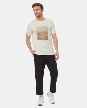 Oatmeal-Crew-Neck-Graphic-Shortsleeve-T-Shirt