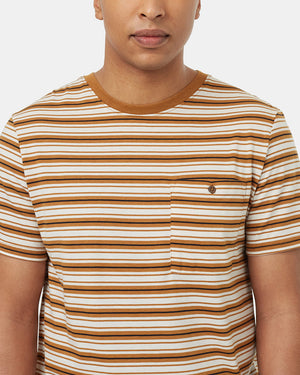 Oatmeal-Crew-Neck-Shortsleeve-Striped-T-Shirt