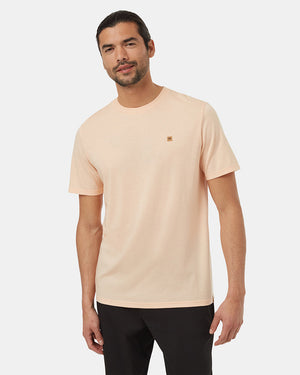 Orange-Recycled-Polyester-Crew-Neck-Tee