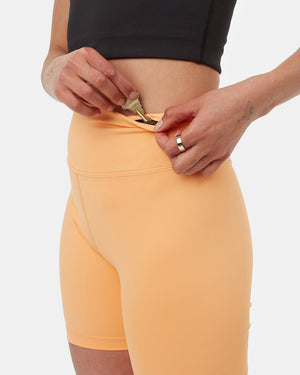 Orange Women's High-Rise Biker Shorts