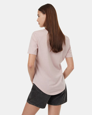 Pink-V-Neck-Short-Sleeve-T-Shirt