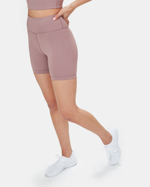 Purple Women's High-Rise Biker Shorts