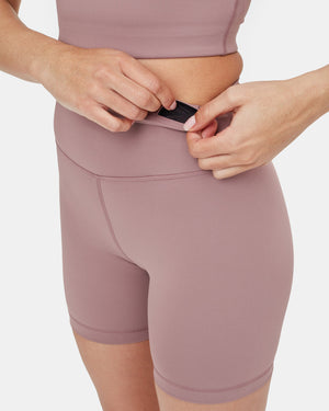 Purple Women's High-Rise Biker Shorts