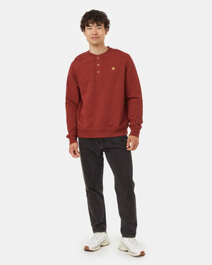 Red-Organic-Cotton-Crew-Neck-Button-Shirt