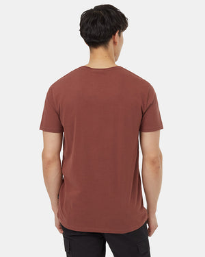 Red-Organic-Cotton-Crew-Neck-Graphic-Shortsleeve-T-Shirt