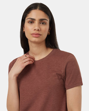 Red-Recycled-Polyester-Crew-Neck-T-Shirt