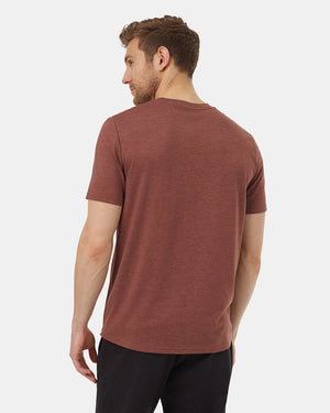 Red-Recycled-Polyester-Crew-Neck-Tee