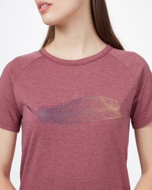 Red-Recycled-Polyester-Graphic-T-Shirt