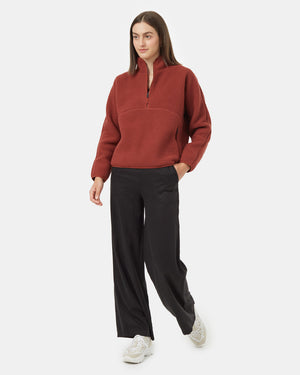 Red-Women_s-Eco-Friendly-Half-Zip-Pullover