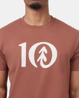 Red Crew Neck Graphic Tee