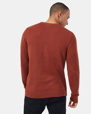 Red Men's Organic Cotton Knit Jumper
