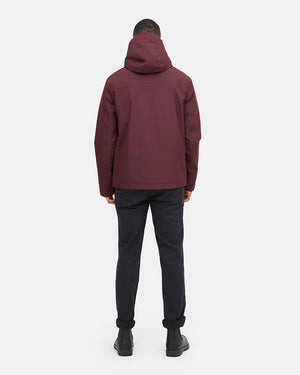 Red Men's Pullover Anorak Rain Jacket