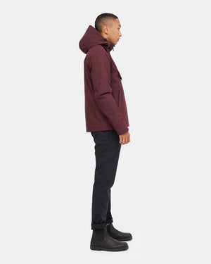 Red Men's Pullover Anorak Rain Jacket