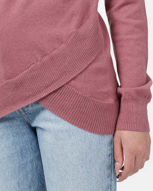 Red Women's Longsleeve Crossover Jumper