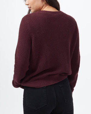 Red Women's Organic Cotton Knit Sweater
