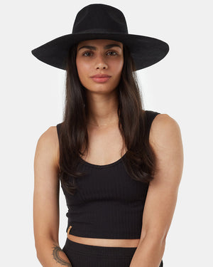 Black-Recycled-Wool-Fedora-Hat