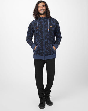 Blue Men's Eco-Friendly Zip-Up Hoodie