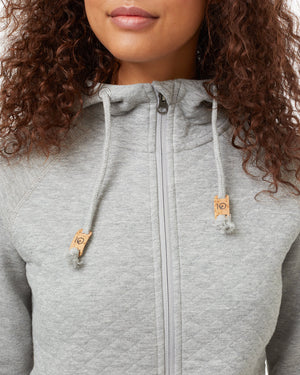 Gray Organic Cotton Zip-Up Hoodie