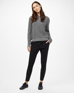 Gray Women's Organic Cotton Knit Sweater
