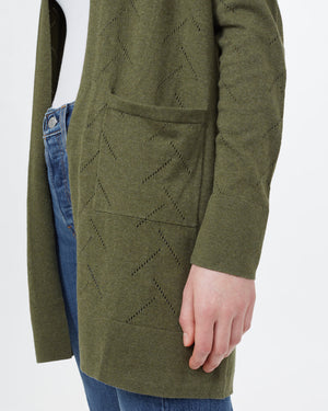 Green Women's Organic Knit Cardigan