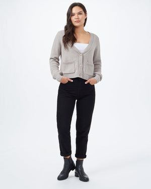 Brown Women's Knit Button Cardigan Sweater