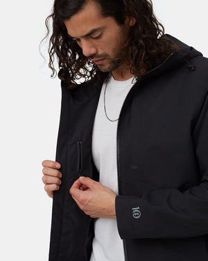 Black-Mens-Waterproof-Rain-Jacket