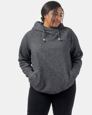 Black Organic Cotton Pullover Hoodie