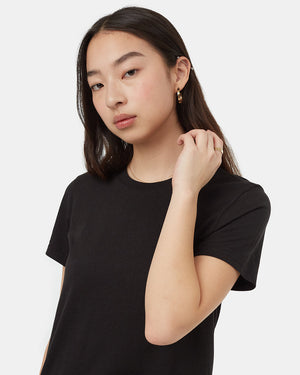 Black-Recycled-Polyester-Crew-Neck-T-Shirt