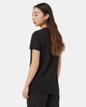 Black-Recycled-Polyester-Crew-Neck-T-Shirt