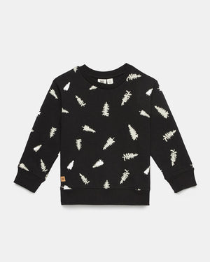 Black Kids Fleece Crew Neck Sweatshirt