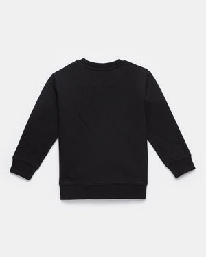Black Kids Organic Cotton Fleece Sweatshirt