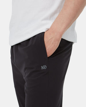 Black Men's Recycled Polyester Joggers