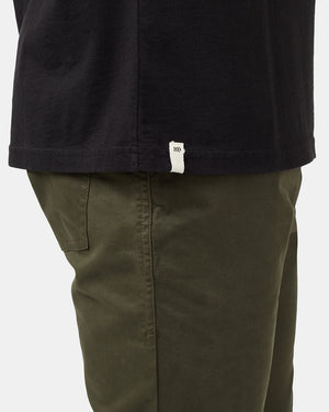 Black Men's Short Sleeve Basic Tee