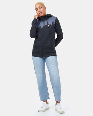 Black Tree Graphic Pullover Hoodie